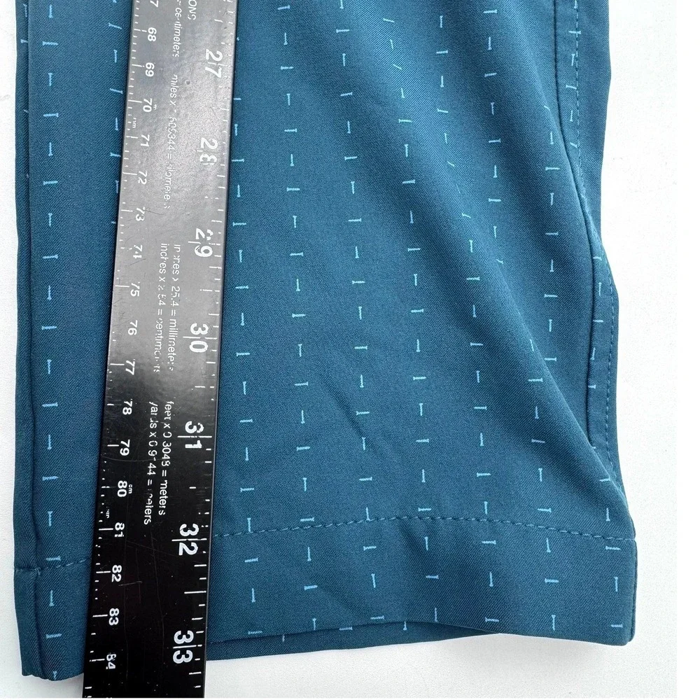 UNDER ARMOUR Men's 32/34 Teal Vanish Showdown Performance Golf Tee Print Pants